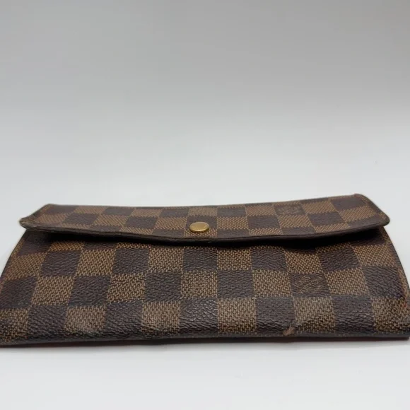 Louis Vuitton Portefeuille Sarah Damier Wallet Ebene Brown | Women’s | Used | - Picture 2 of 15